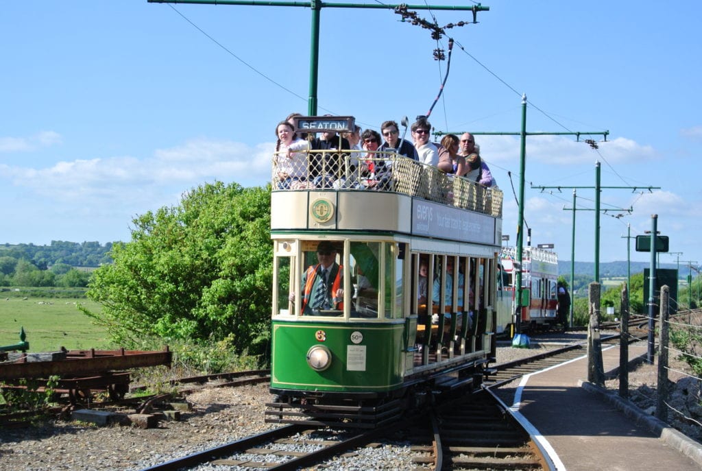 Seaton Tramway On A Sunny Day