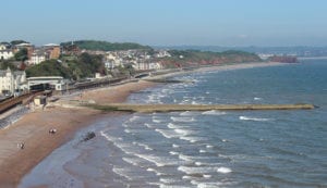 Dawlish Town And Beach Sea View From The Sky