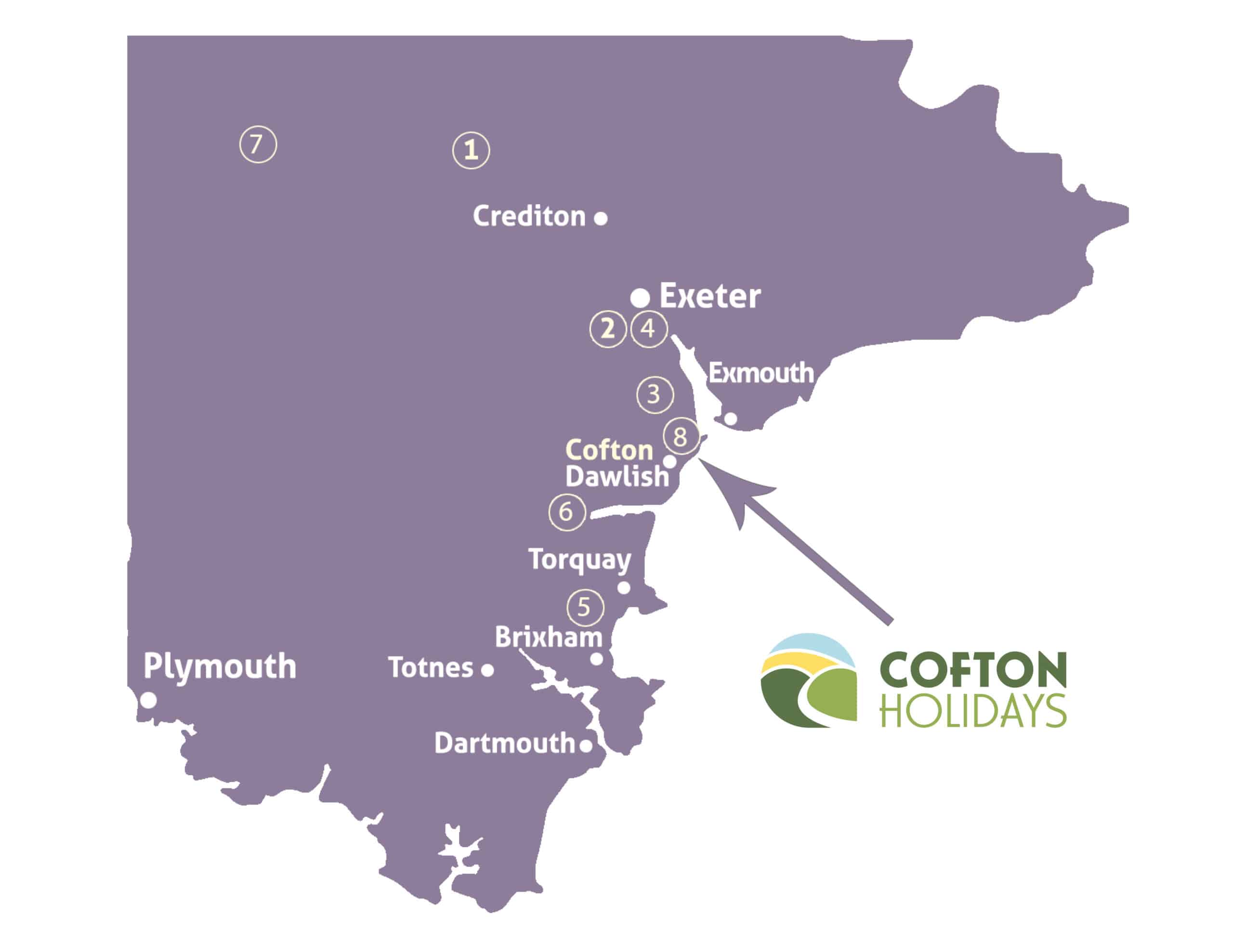 Map Of Cofton Location In Dawlish Near Exeter