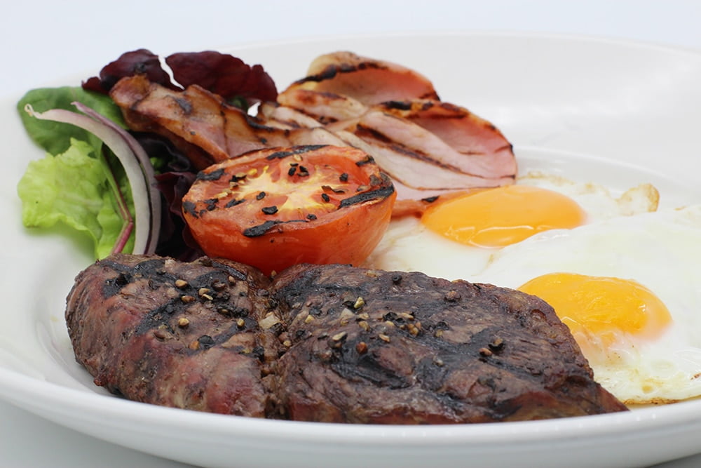 steak and eggs for breakfast