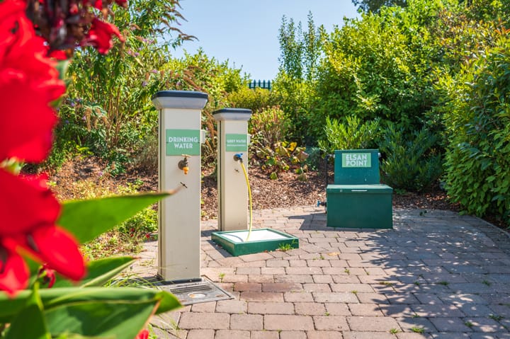 water and waste point for touring pitches
