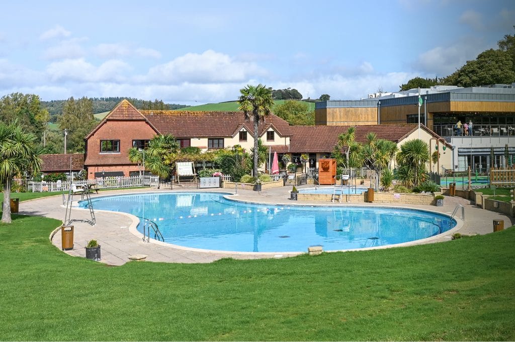 outdoor pool at cofton holidays